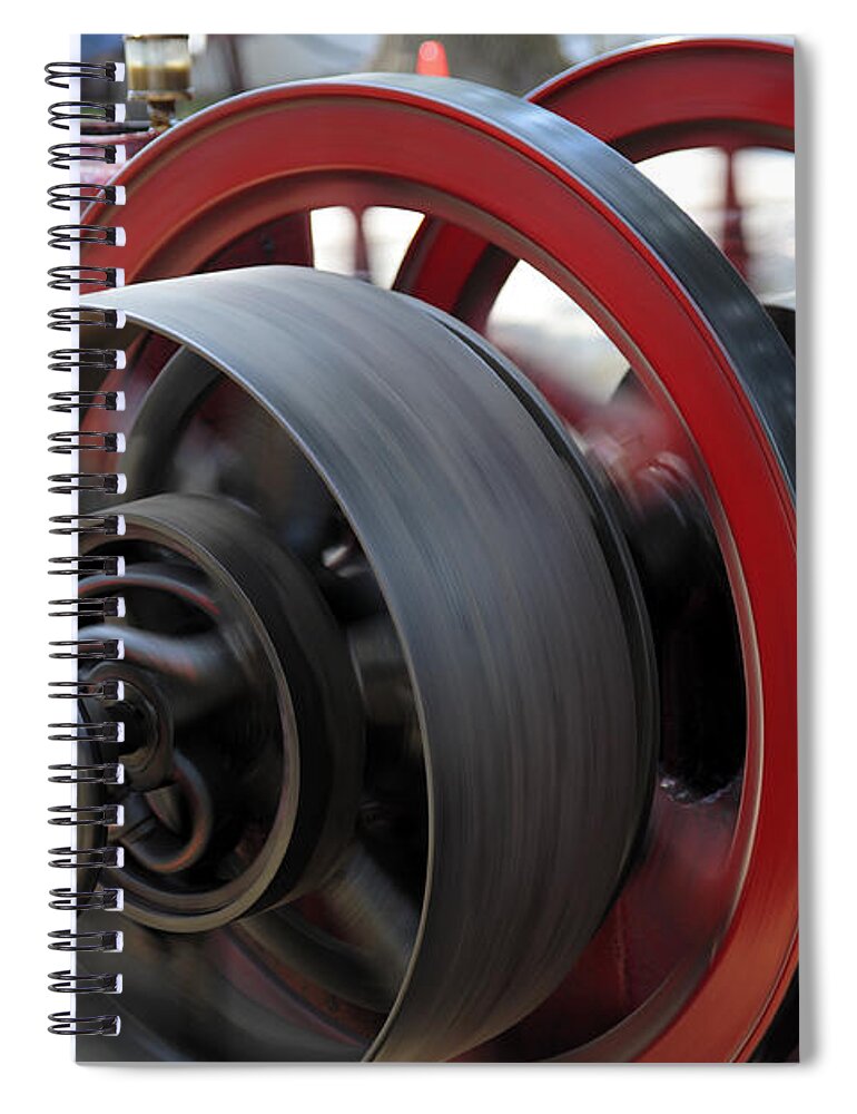 County Fair Spiral Notebook featuring the photograph Old Economy Gas Engine on Display at a County Fair by William Kuta
