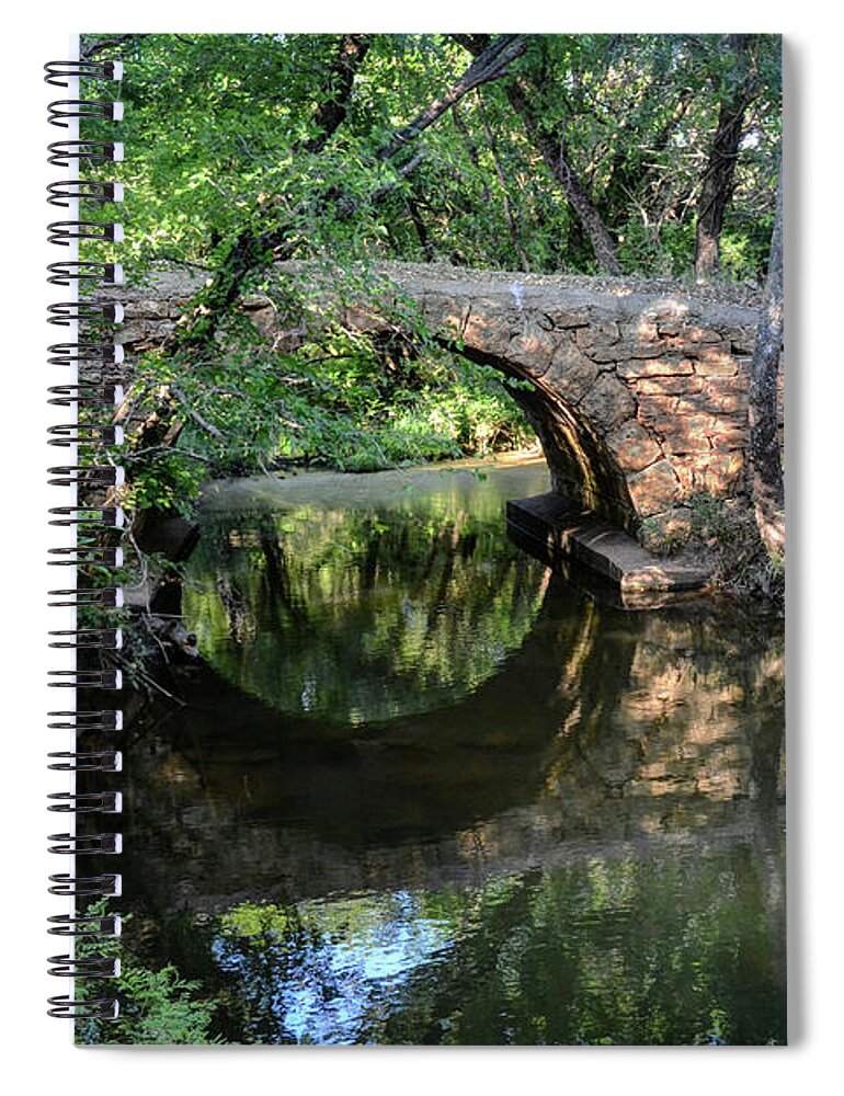 Stone Bridge Spiral Notebook featuring the photograph Old Fishing Hole by Michael Ciskowski