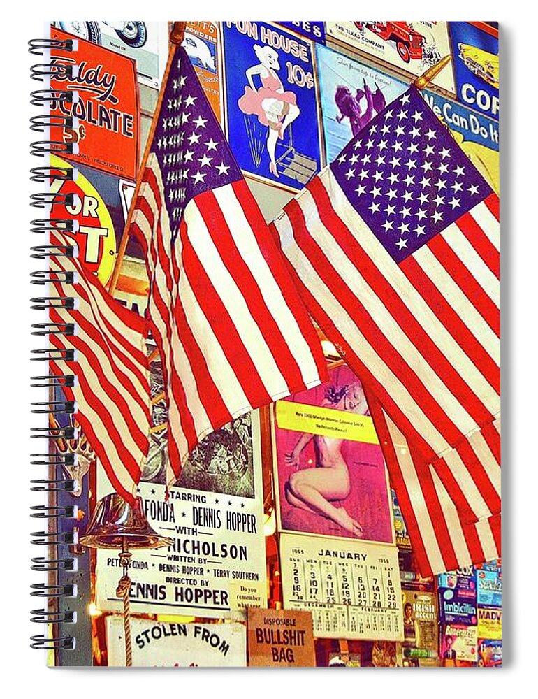 American Flag Spiral Notebook featuring the photograph Old Glory by Joan Reese