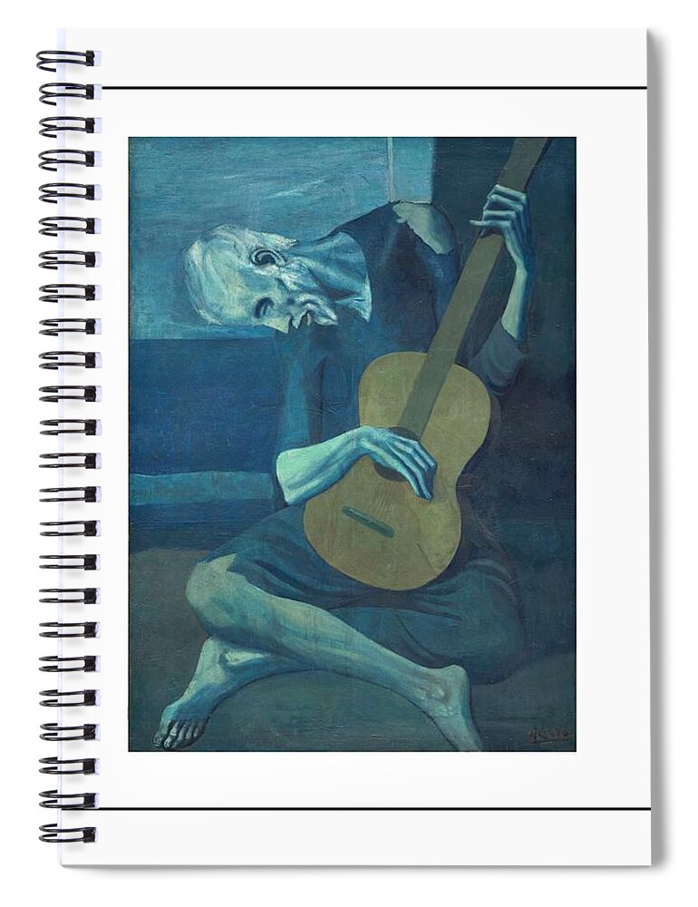 Pablo Picasso Spiral Notebook featuring the painting Old Guitarist by Pablo Picasso