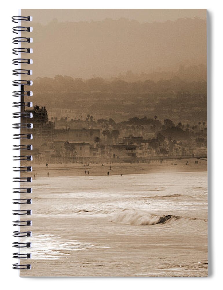 Hermosa Beach Spiral Notebook featuring the photograph Old Hermosa Beach by Ed Clark