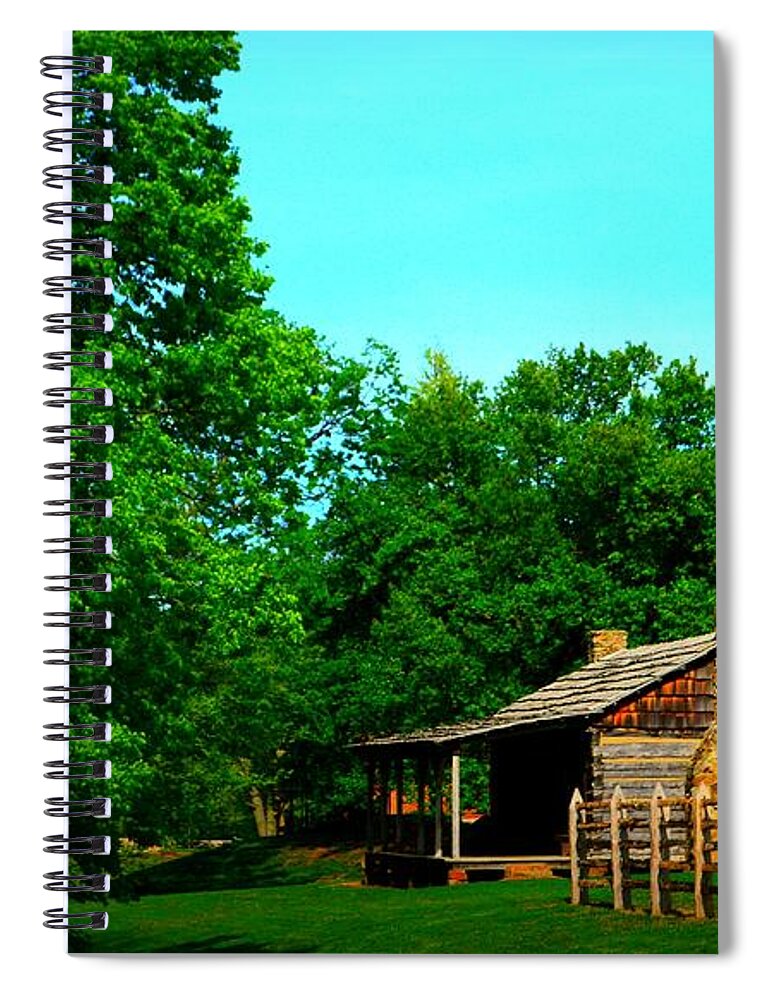 Indiana Spiral Notebook featuring the photograph Old Homestead in Simpler Times by Stacie Siemsen