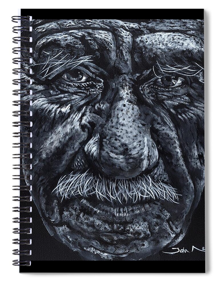 Portrait Spiral Notebook featuring the painting Old Joe by John Neeve