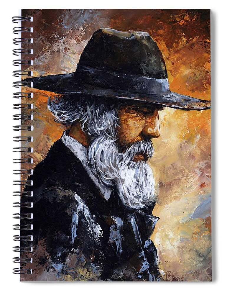 Portrait Spiral Notebook featuring the painting Old Man by Emerico Imre Toth