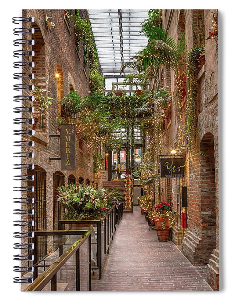 Old Market Spiral Notebook featuring the photograph Old Market Passageway by Susan Rissi Tregoning