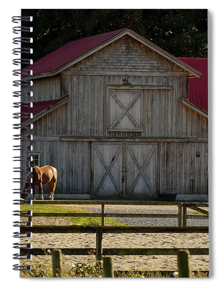 Old Style Horse Barn Spiral Notebook featuring the photograph Old-style Horse Barn by Jordan Blackstone
