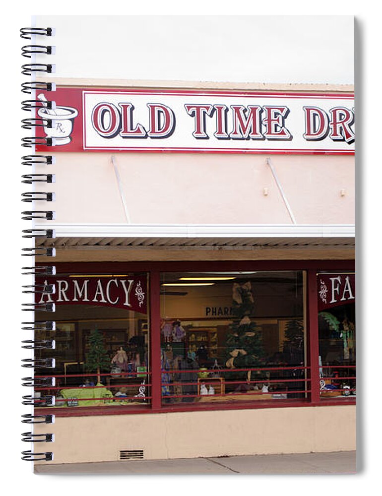 Drug Spiral Notebook featuring the photograph Old Time Apathecary by Tikvah's Hope