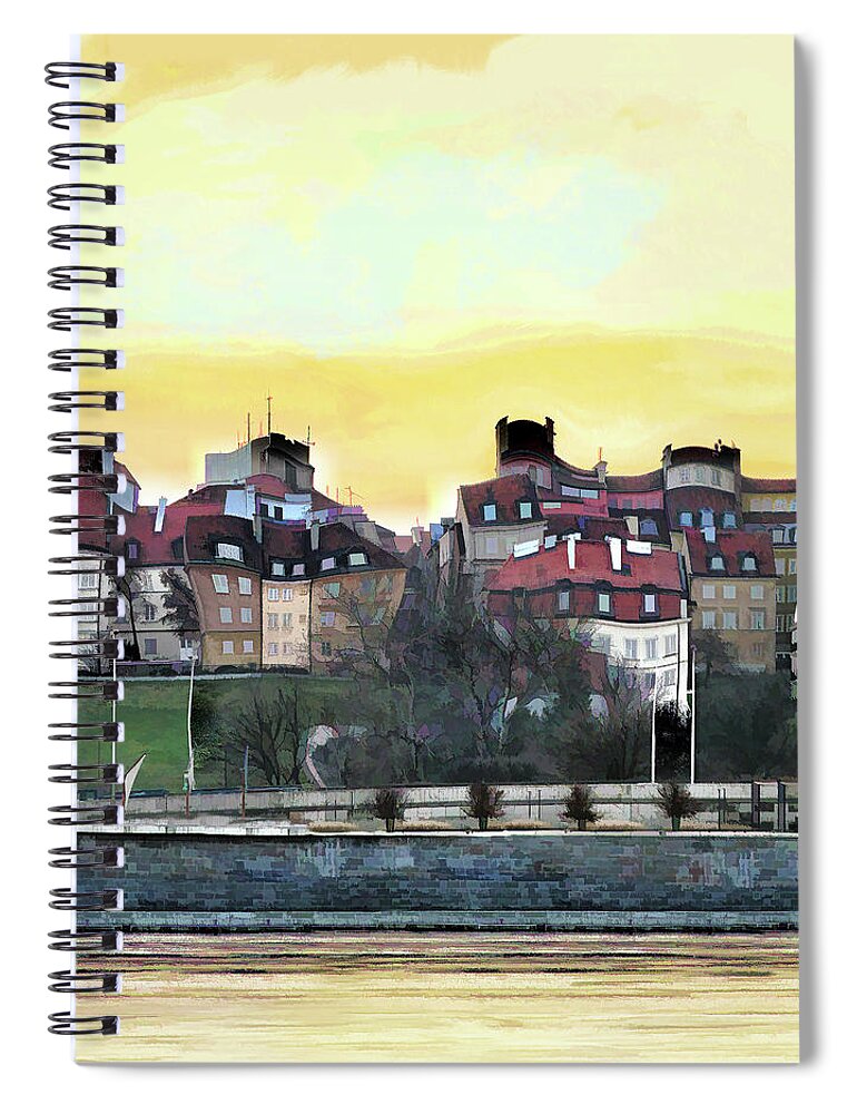  Spiral Notebook featuring the photograph Old Town in Warsaw # 16 2/4 by Aleksander Rotner