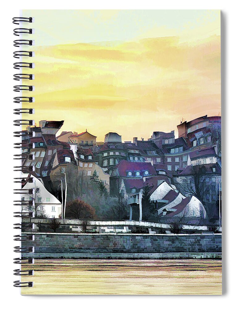  Spiral Notebook featuring the photograph Old Town in Warsaw # 16 3/4 by Aleksander Rotner