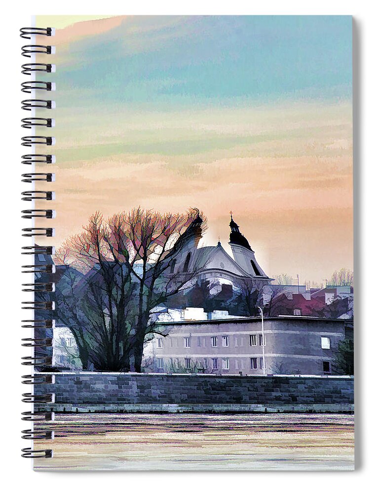  Spiral Notebook featuring the photograph Old Town in Warsaw # 16 4/4 by Aleksander Rotner