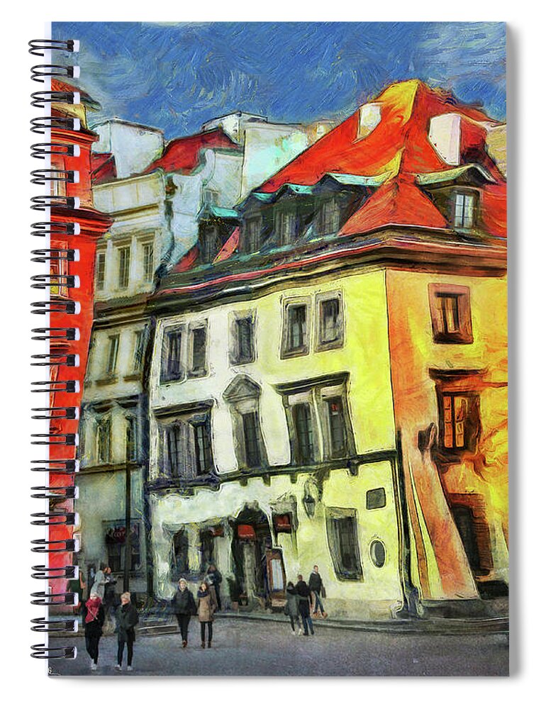  Spiral Notebook featuring the photograph Old Town in Warsaw # 27 by Aleksander Rotner