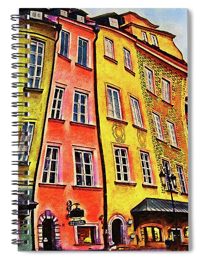 Old Town Spiral Notebook featuring the photograph Old Town in Warsaw #4 by Aleksander Rotner