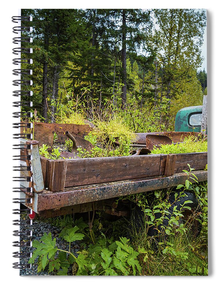 Truck Spiral Notebook featuring the photograph Old Truck at Crow Creek Mine by Eva Lechner