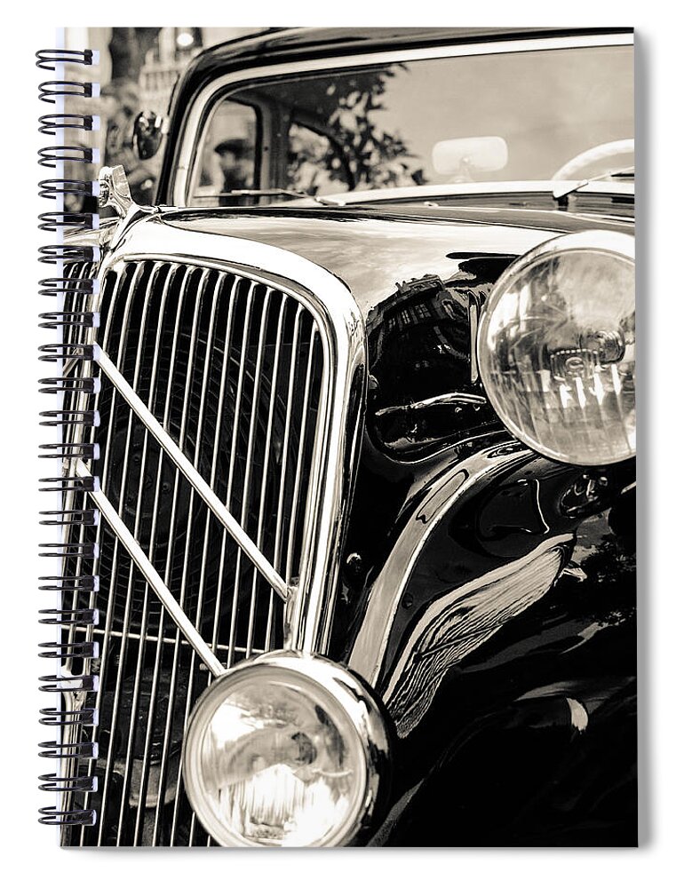 Citroen Spiral Notebook featuring the photograph Citroen Traction Avant 2 by AM FineArtPrints
