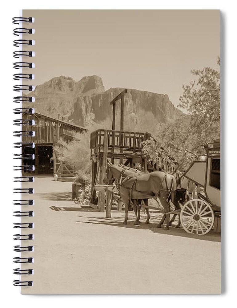 Western Spiral Notebook featuring the photograph Old West 2 by Darrell Foster