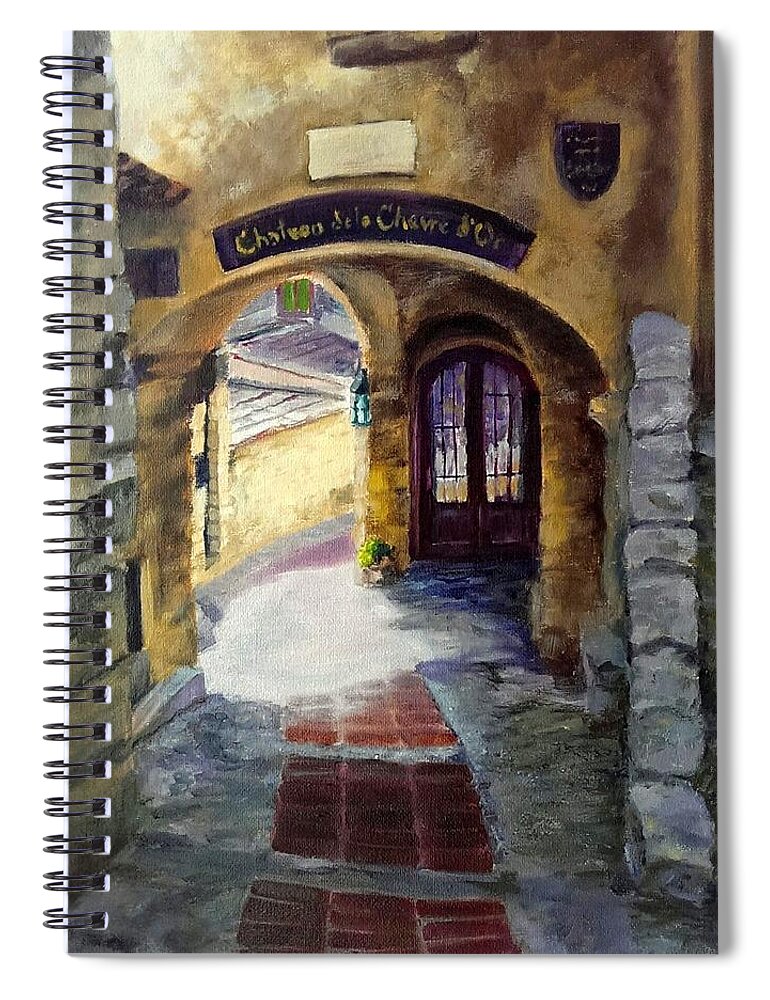 St. Paul De Vence Spiral Notebook featuring the painting Old World Passage by Connie Schaertl