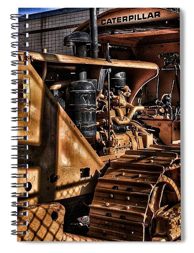 Cat Spiral Notebook featuring the photograph OLD ZU 1947 Cable Operated Cat by Buck Buchanan
