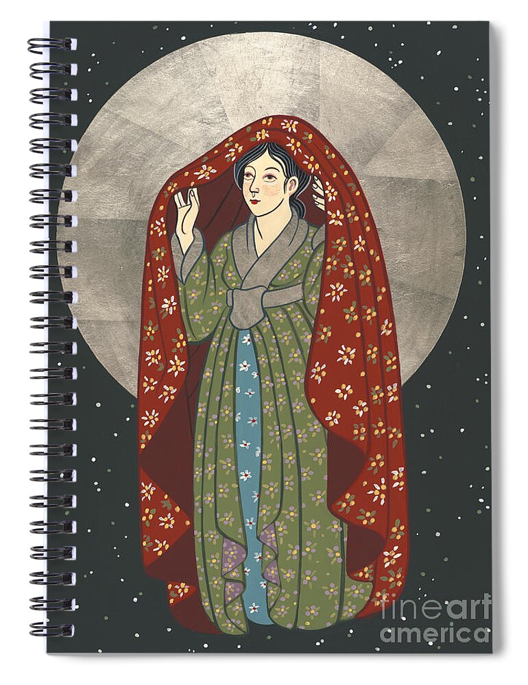 Olga's Kuan Yin Spiral Notebook featuring the painting Olga's Kuan Yin 204 by William Hart McNichols