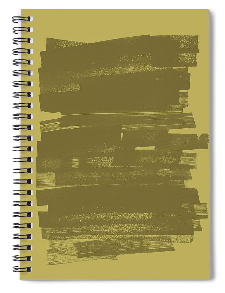 Olive Spiral Notebook featuring the painting Olive on Olive 2 by Julie Niemela