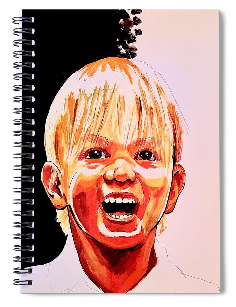  Spiral Notebook featuring the painting Oliver by Joel Tesch