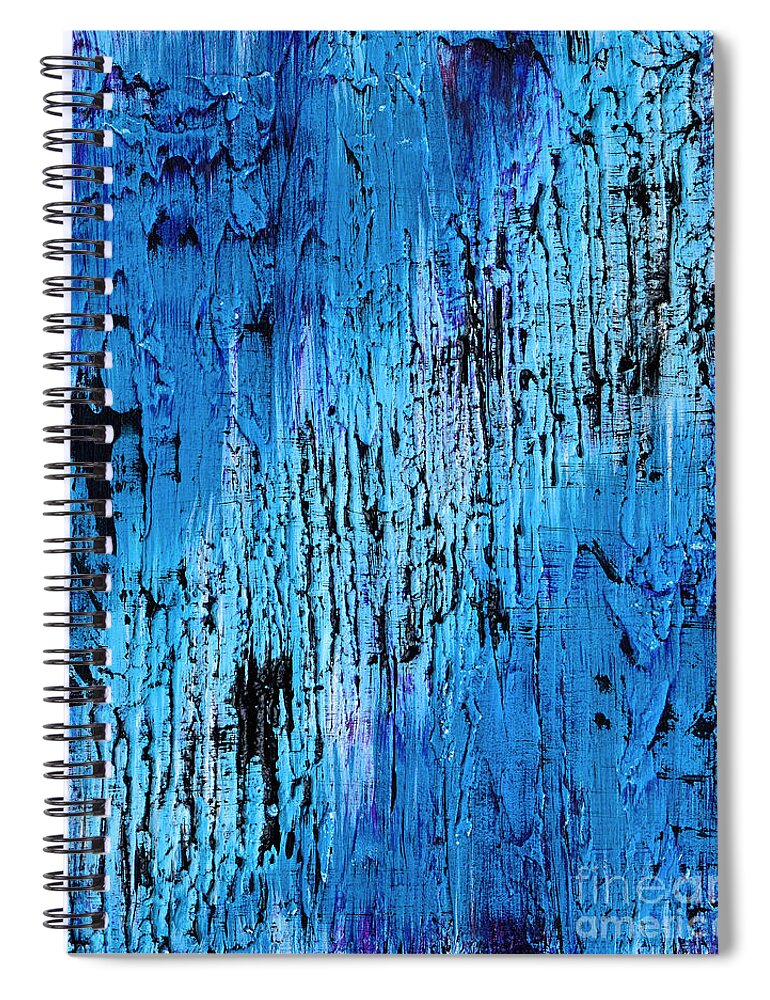 Waterfall Spiral Notebook featuring the painting On Edge by Alys Caviness-Gober