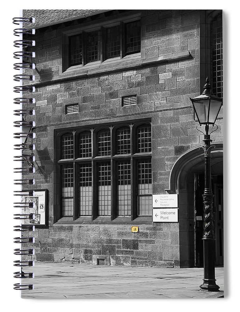 Lamppost Spiral Notebook featuring the photograph On guard. by Elena Perelman