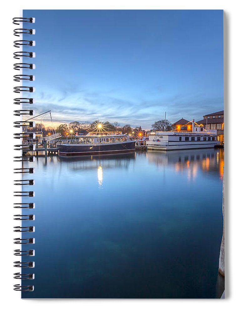 Lake Geneva Spiral Notebook featuring the photograph On The Dock by Paul Schultz