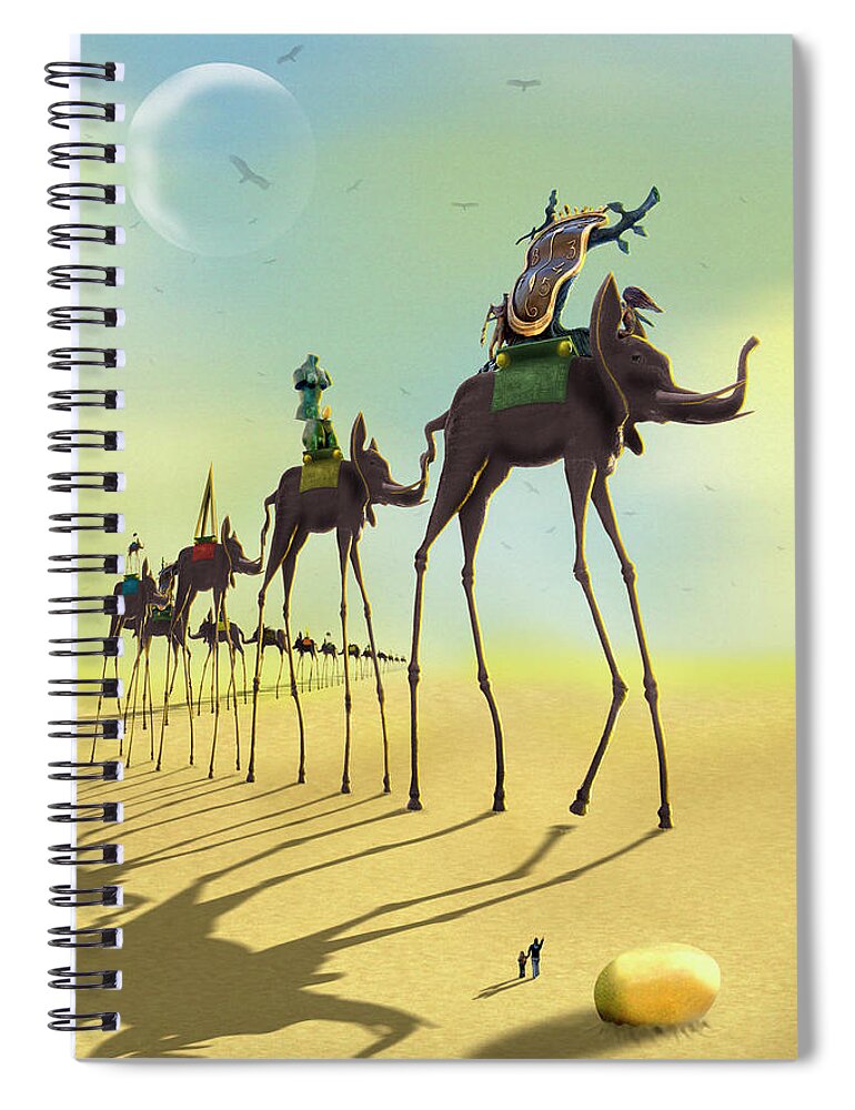 Surrealism Spiral Notebook featuring the photograph On the Move 2 by Mike McGlothlen