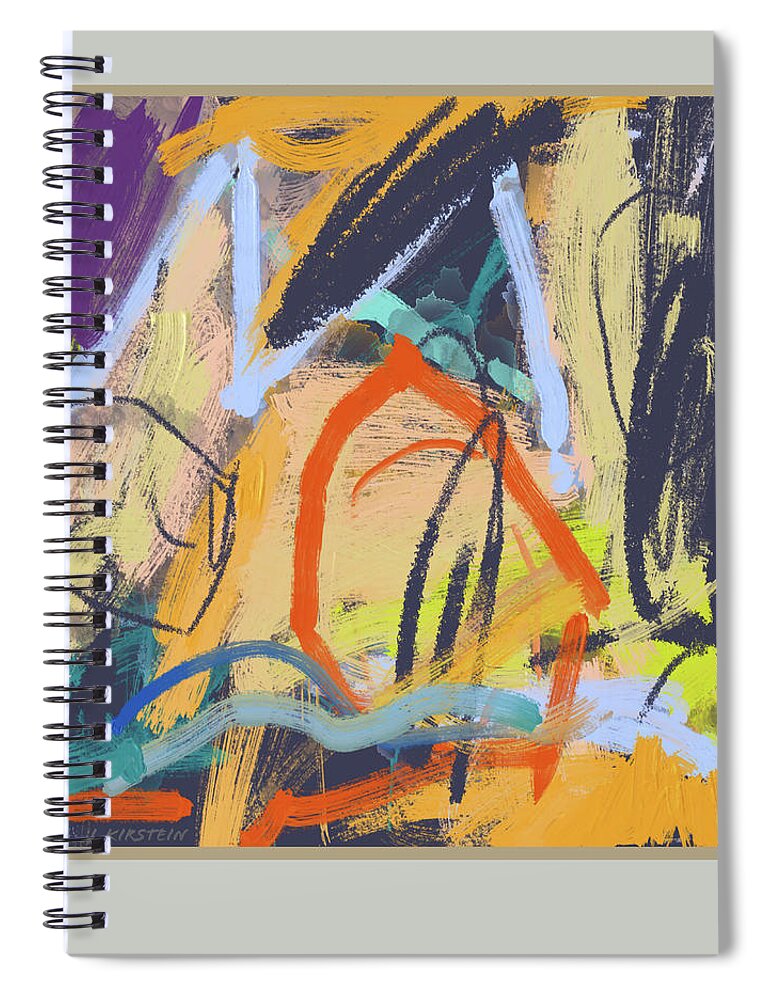 Wild Spiral Notebook featuring the digital art On the Wild Side by Janis Kirstein