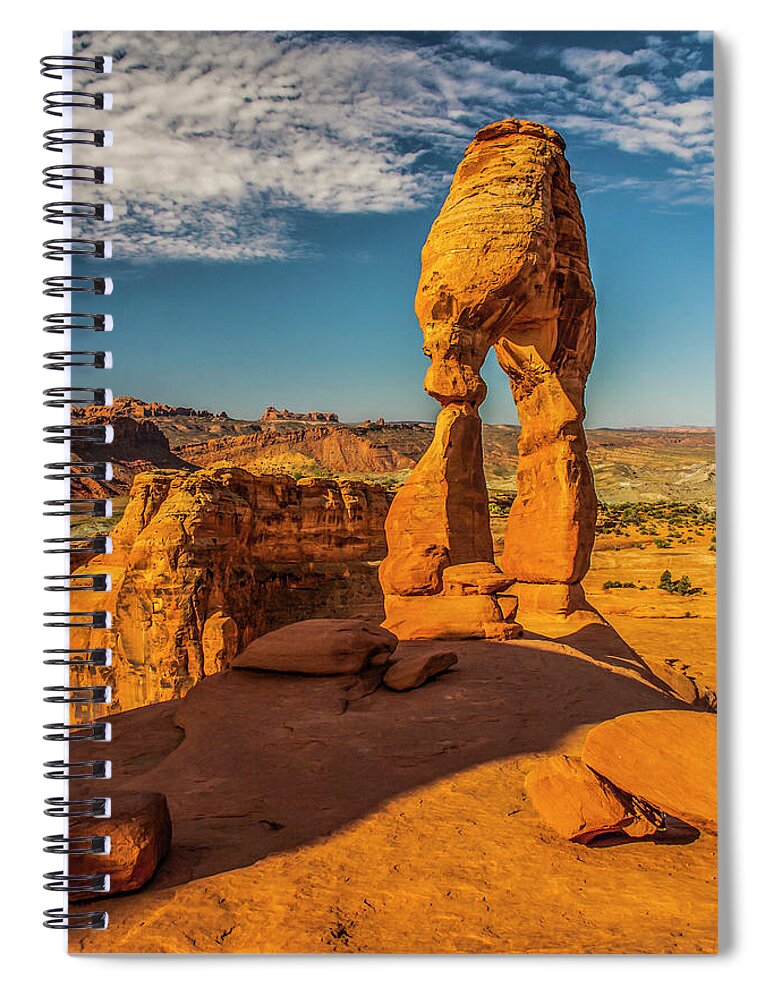 Arch Spiral Notebook featuring the photograph On This New Morning by Doug Scrima