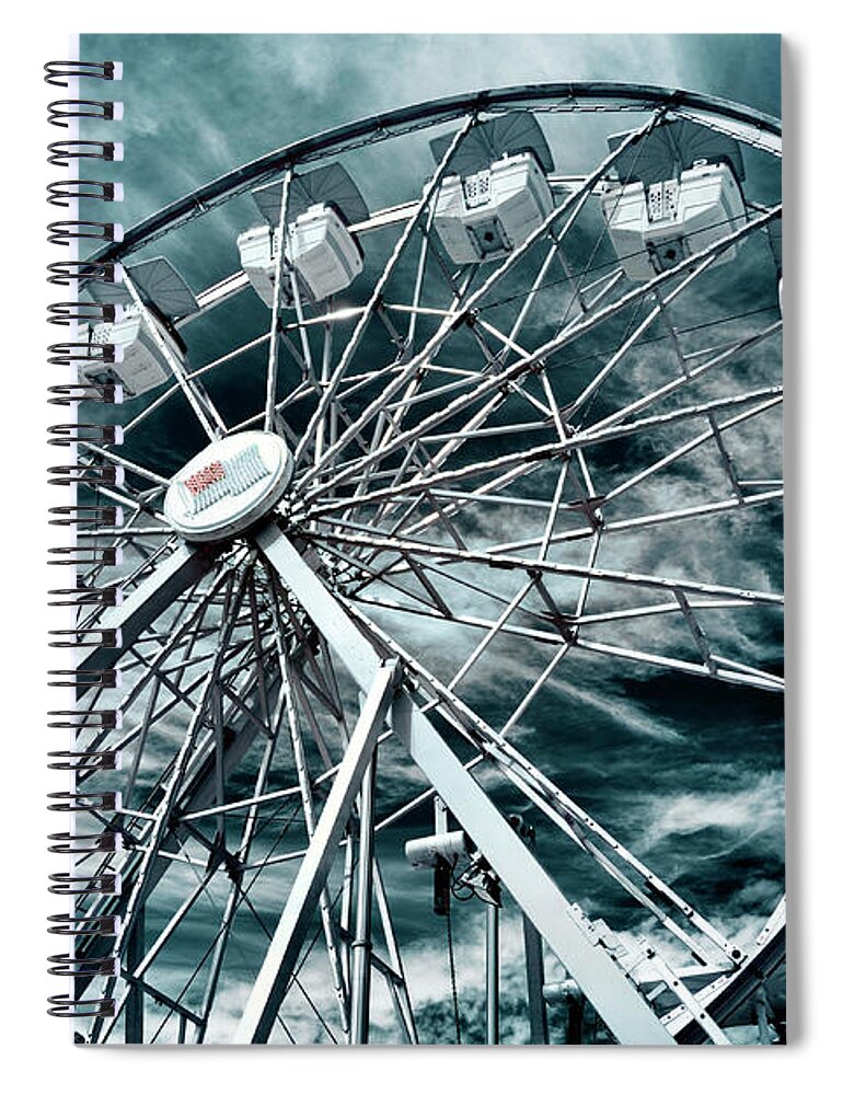 Ferris Wheel Spiral Notebook featuring the photograph On Top of the World by Luke Moore