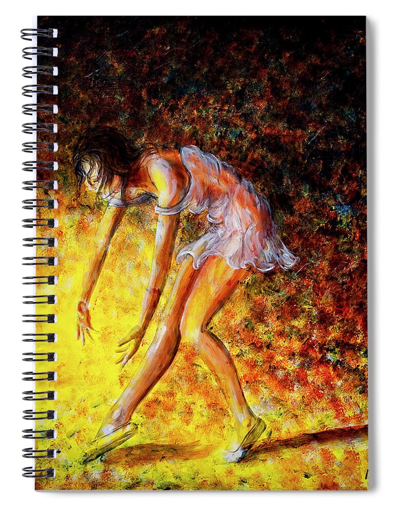 Dancer Spiral Notebook featuring the painting Once In A Lifetime IV by Nik Helbig