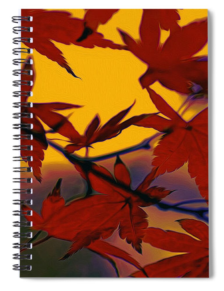 Photography Spiral Notebook featuring the photograph One Autumn Evening by Kaye Menner by Kaye Menner