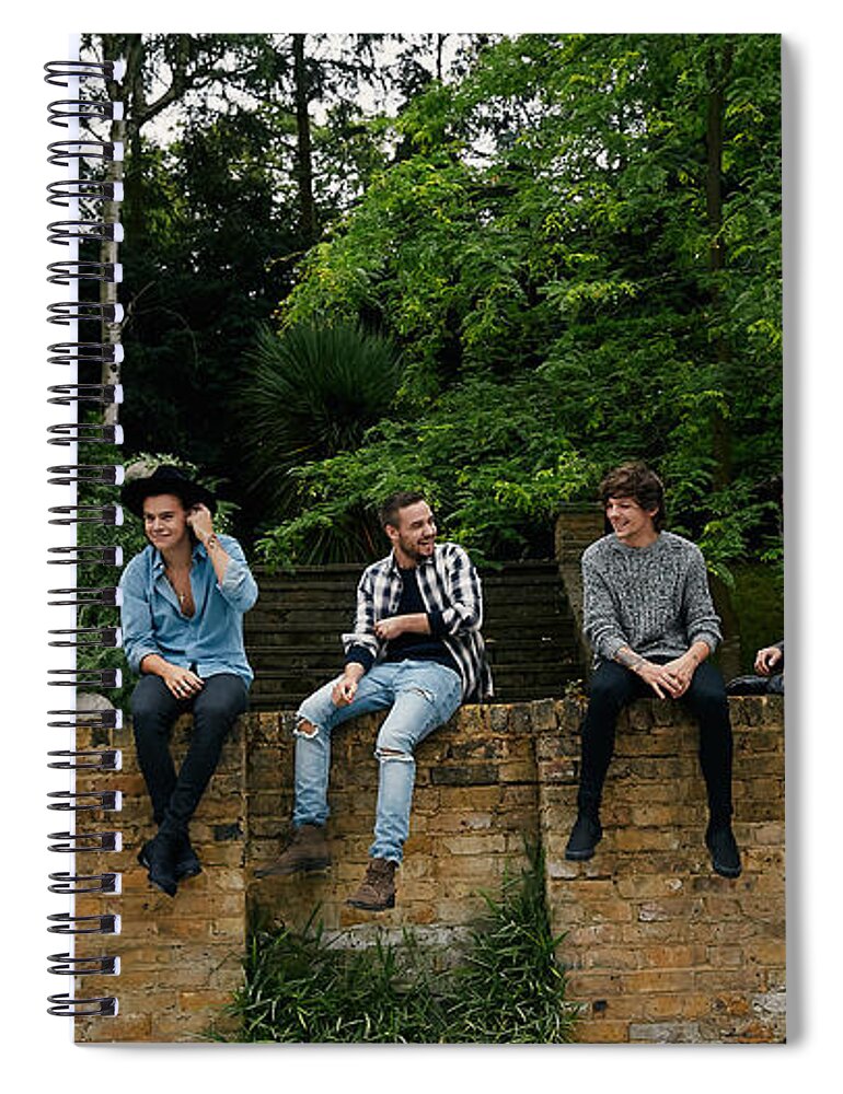 One Direction Spiral Notebook featuring the digital art One Direction by Maye Loeser