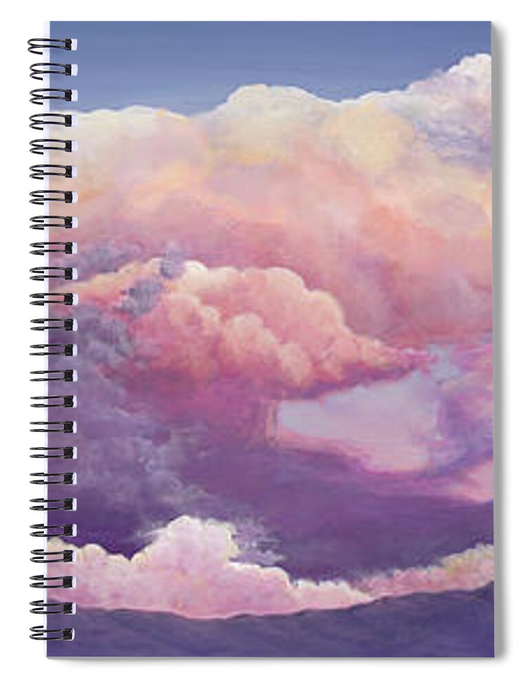 Sunset Spiral Notebook featuring the painting One in a Million by Elisabeth Sullivan