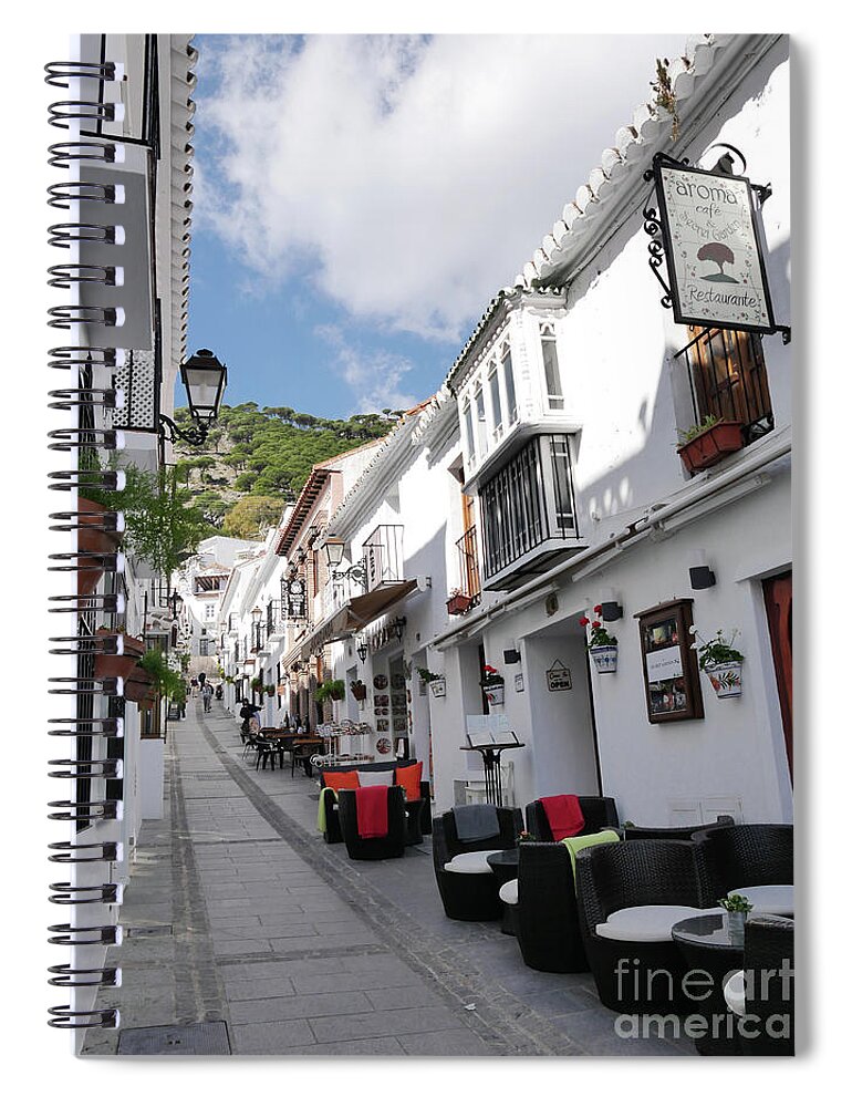 San Sebastian Street Spiral Notebook featuring the photograph one of the most photographed streets in Spain by Brenda Kean