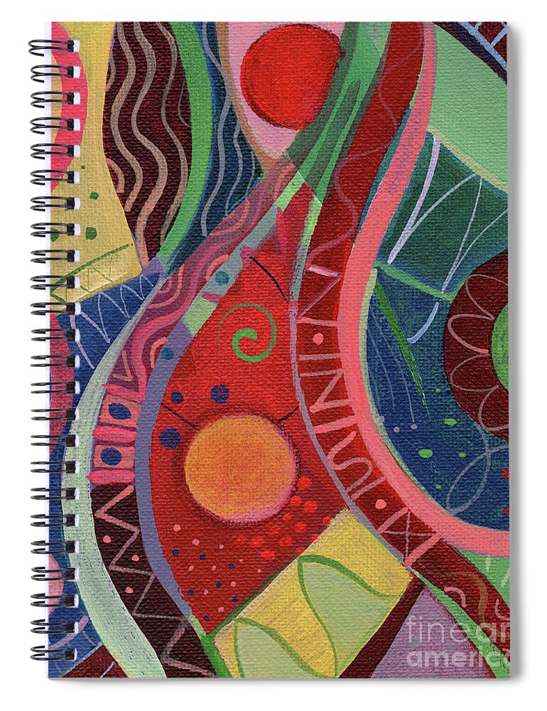 Movement Spiral Notebook featuring the painting Onward Upward by Helena Tiainen