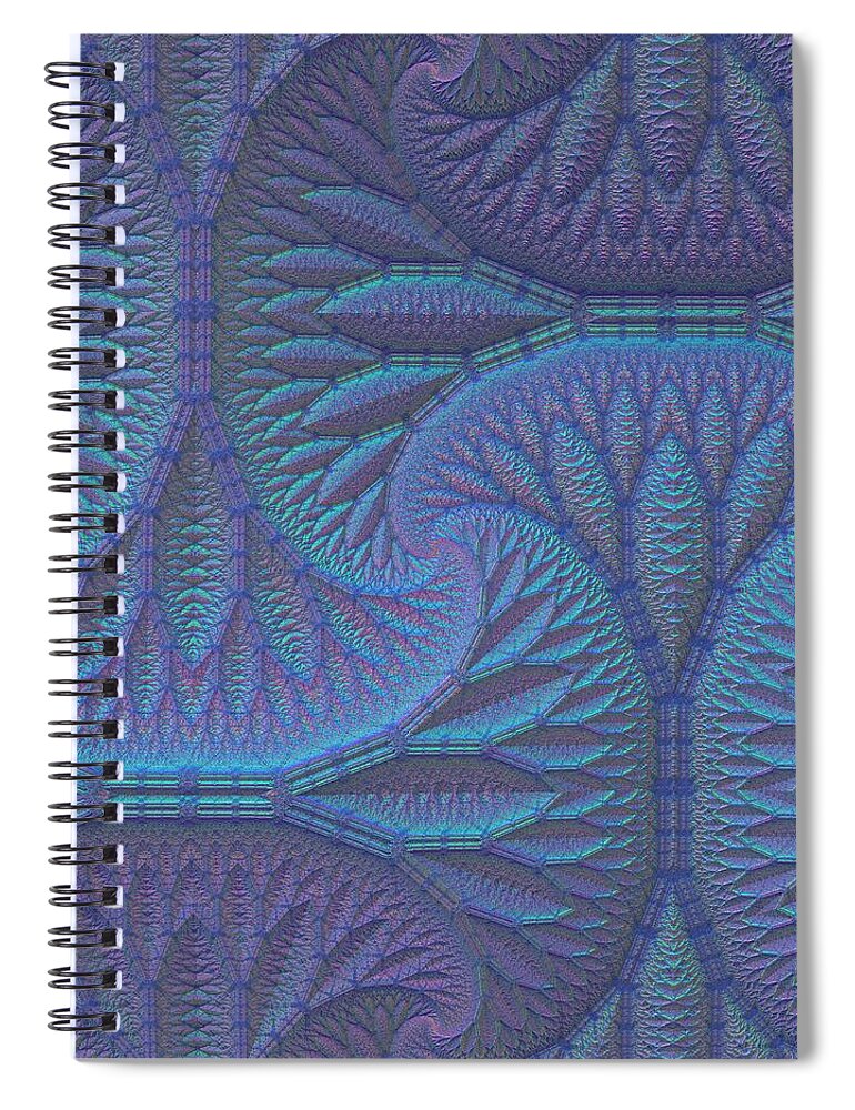 3-d Spiral Notebook featuring the digital art Opalescence by Lyle Hatch