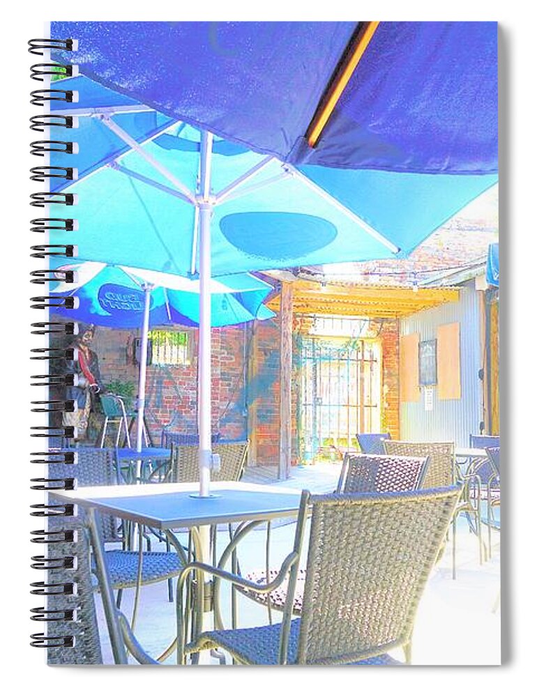 Restaurant Spiral Notebook featuring the photograph Open Air Eating by Merle Grenz