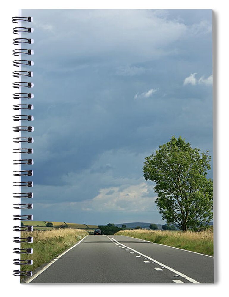 Open Empty Road Spiral Notebook featuring the photograph Open Road by Julia Gavin