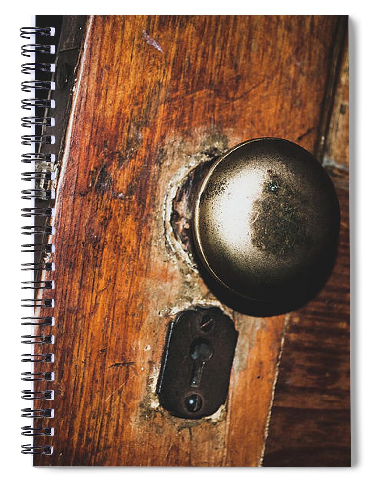 Door Spiral Notebook featuring the photograph Open to the past by Troy Stapek