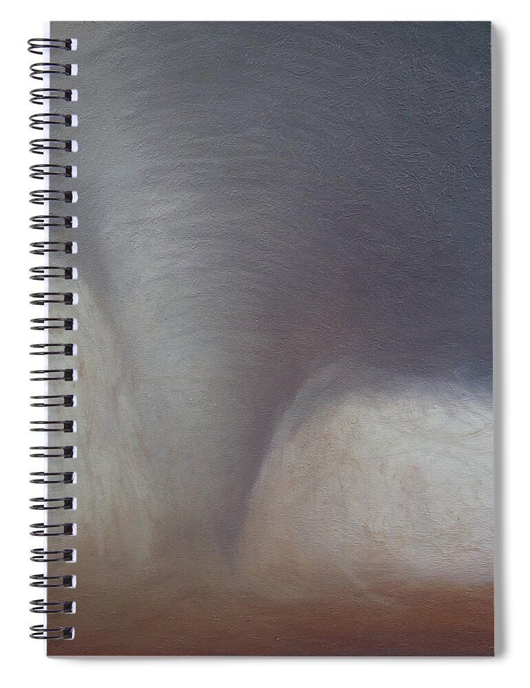 Derek Kaplan Art Spiral Notebook featuring the painting Opt.71.16 Untitled, from the Storm series by Derek Kaplan