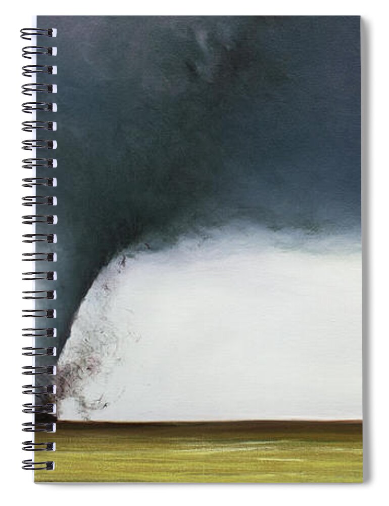 Derek Kaplan Art Spiral Notebook featuring the painting Opt.55.16 Storm by Derek Kaplan