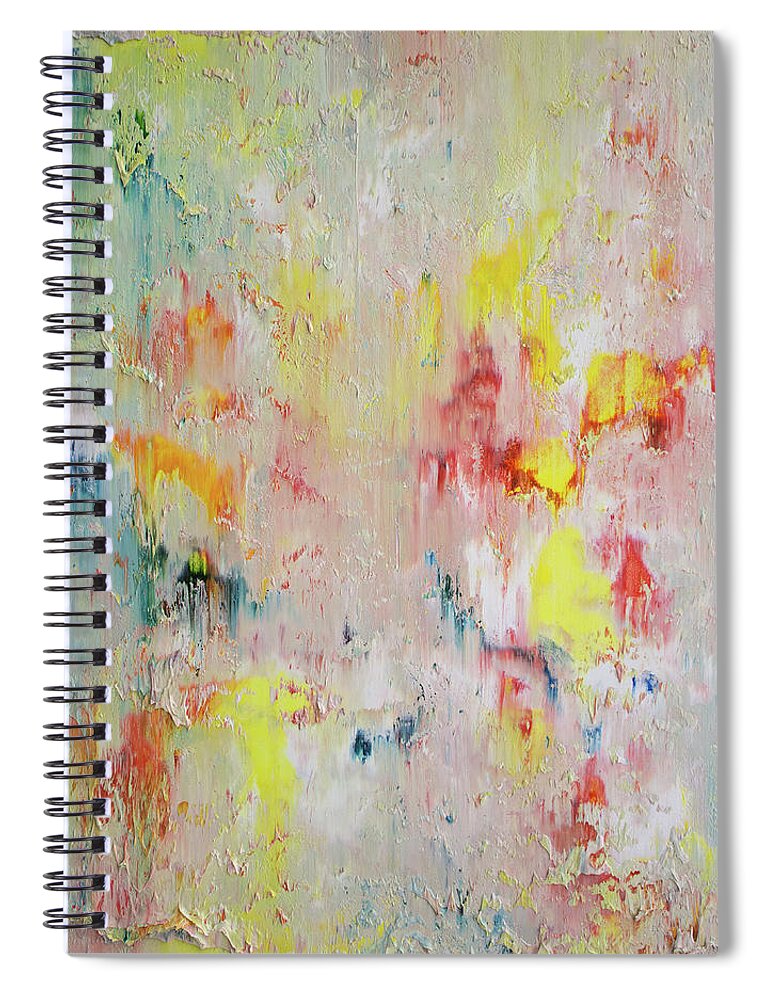 Derek Kaplan Art Spiral Notebook featuring the painting Opt.64.16 When You Beleive by Derek Kaplan
