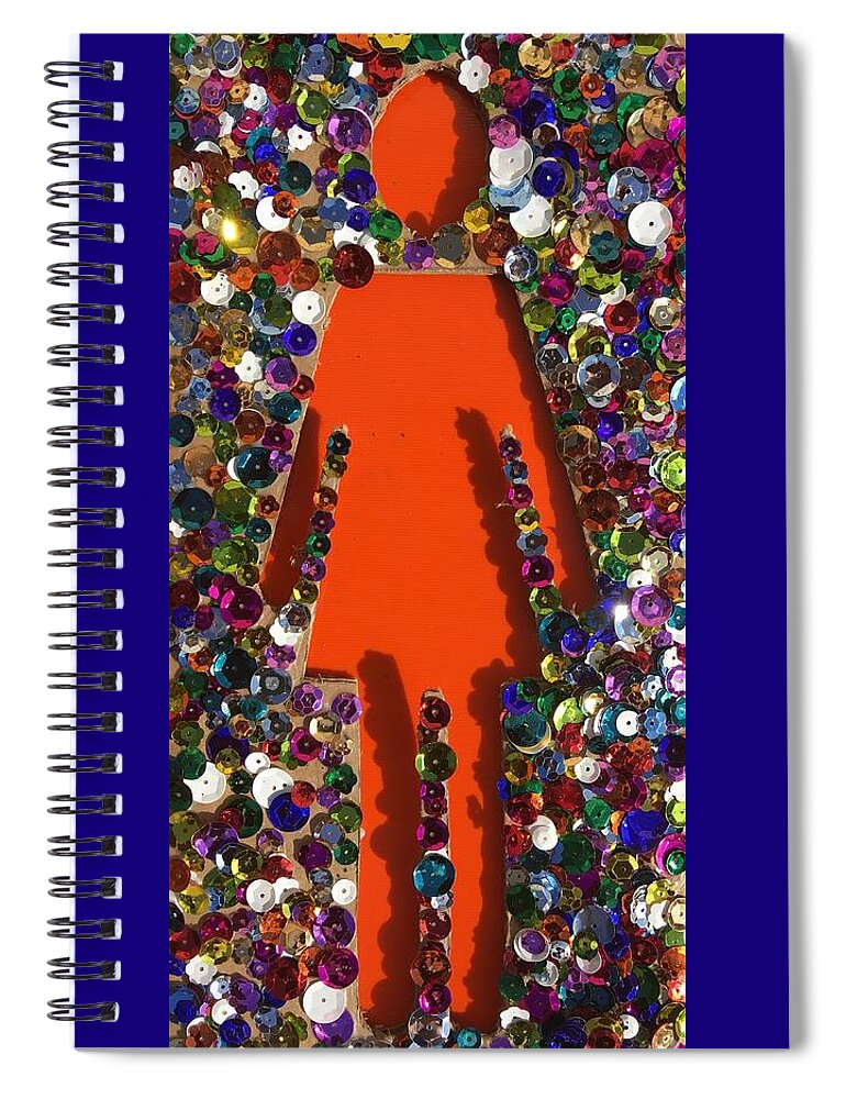 Orange Spiral Notebook featuring the photograph Inner Glow by Laura Pierre-Louis