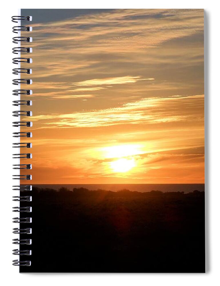 Orange Spiral Notebook featuring the photograph Orange Sunset by Maria Aduke Alabi