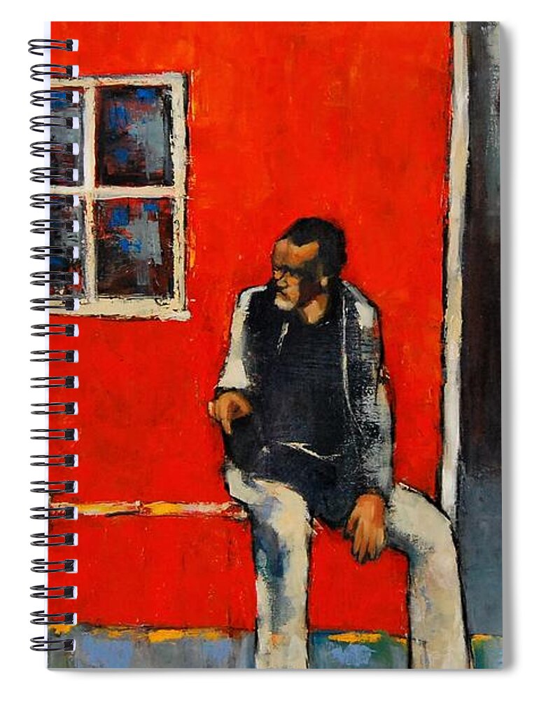 Storefront Spiral Notebook featuring the painting Ordinary Men by Jean Cormier