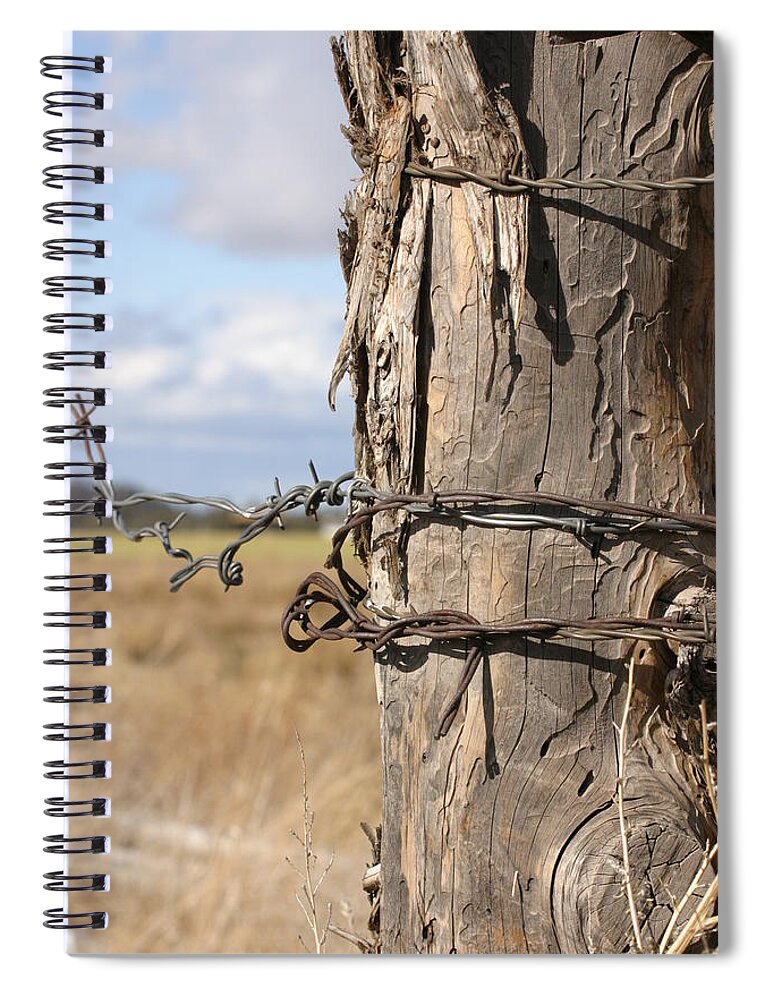 Post Spiral Notebook featuring the photograph Oregon Fence Post by Jeff Floyd CA