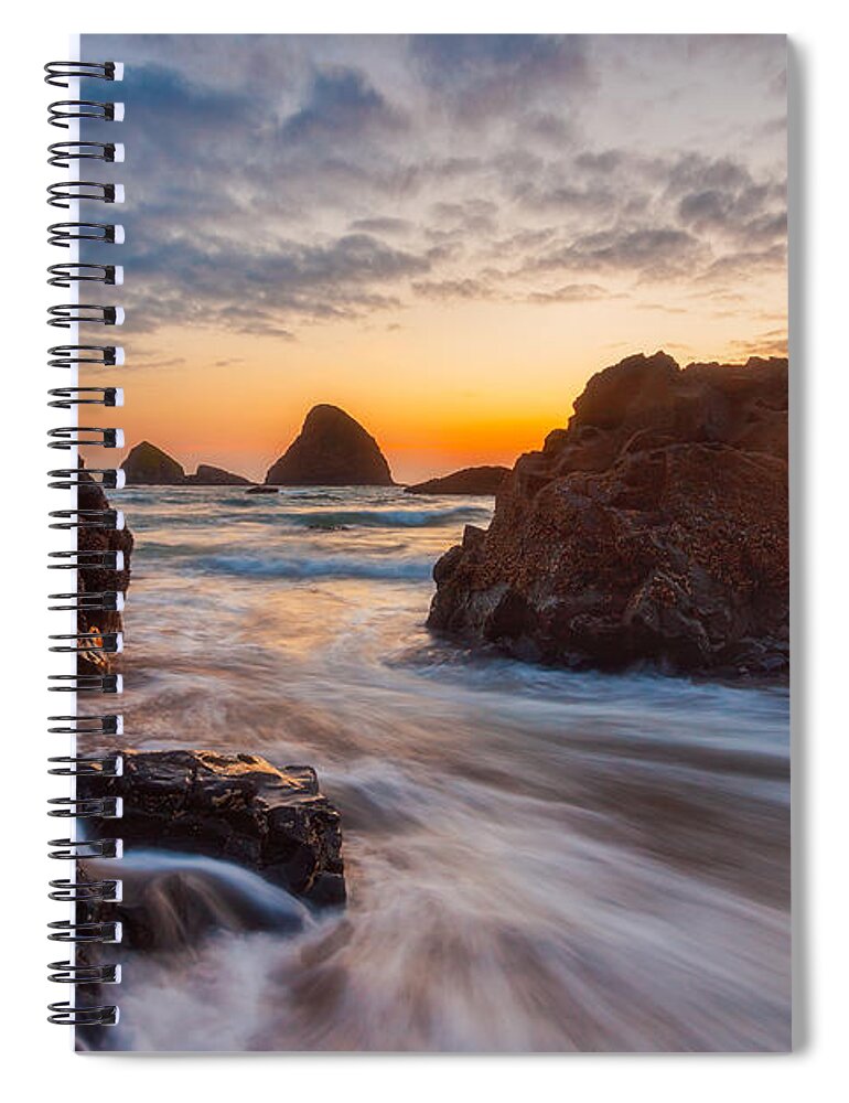 Oregon Spiral Notebook featuring the photograph Oregon Gold Rush by Darren White