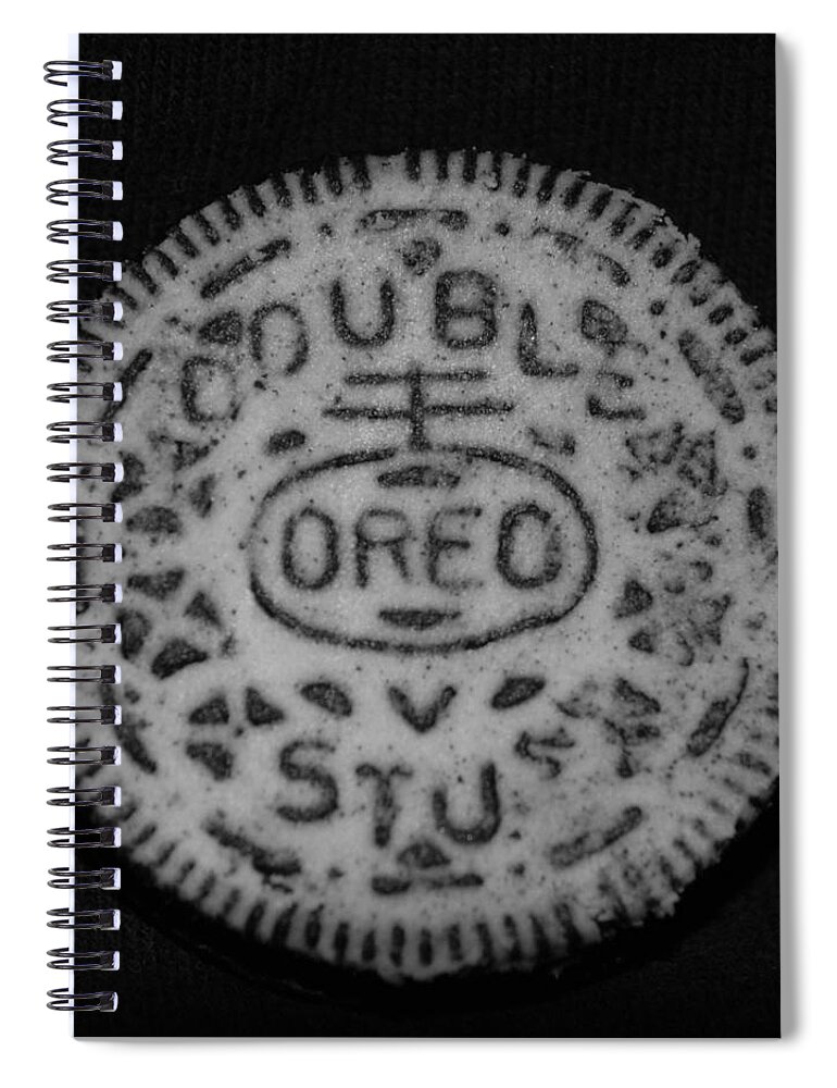 Oreo Spiral Notebook featuring the photograph OREO in MATTE FINISH by Rob Hans
